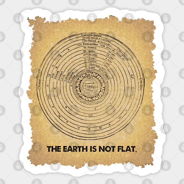 The Earth is not Flat Sticker by SnarkCentral